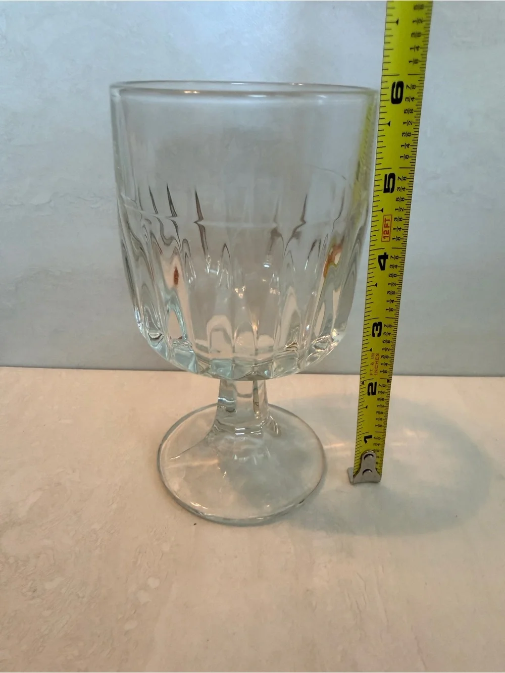 Vintage Libbey Duratuff Clear Glass Iced Tea, Water Goblet